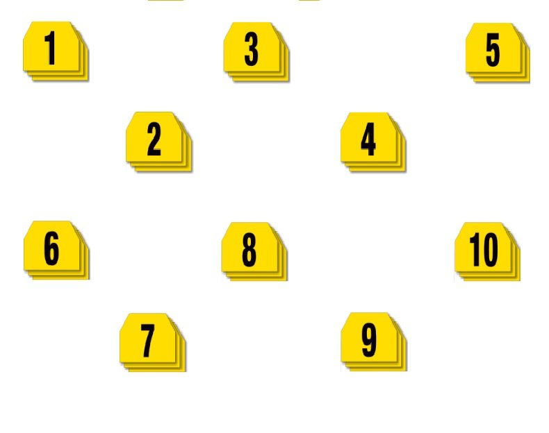 " Numeri Adesivi per Visor Block Piramide " - immagine 2