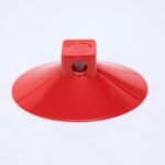 Ventosa Ø 60 mm, rossa – con foro trasversale Ø 6 mm