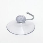 Ventosa Ø 40 mm, trasparente – con gancio metallico montato