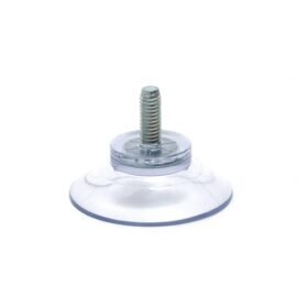 Ventosa Ø 30 mm, trasparente – Filettatura M4 x 10 mm di lunghezza / Acciaio inox VA2