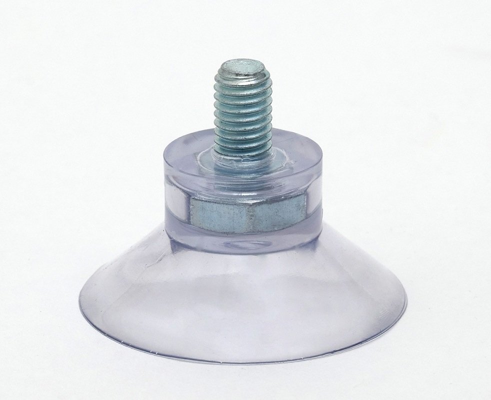 Ventosa Ø 45 mm, trasparente – filetto M8 x 12 mm lunghezza