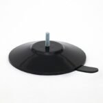 Ventosa Ø 75 mm, nera, con linguetta di rilascio – filettatura M4 x 14 mm di lunghezza