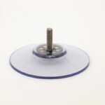 Ventosa Ø 75 mm, trasparente – filettatura M6 x 20 mm di lunghezza / acciaio inox VA2