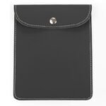 Porta documenti moto cucito con patta ripiegabile e bottone