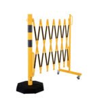 Barriera espandibile con ruote e piastra di base mobile