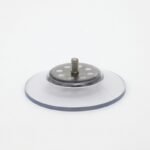 Ventosa Ø 52 mm, trasparente - Filettatura M4 x 7 mm di lunghezza / Acciaio inox VA2