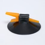 Ventosa Ø 60 mm, nera – con gancio Goliath montato, giallo RAL1033