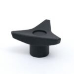 Dado a stella in plastica, nero – con filettatura metallica M6