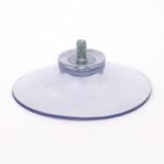 Ventosa Ø 50 mm, trasparente – Filetto M4 x 6 mm in ferro zincato