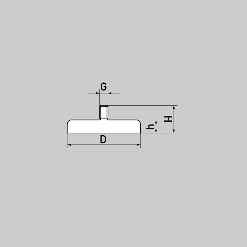 Design piatto con perno filettato - immagine 2