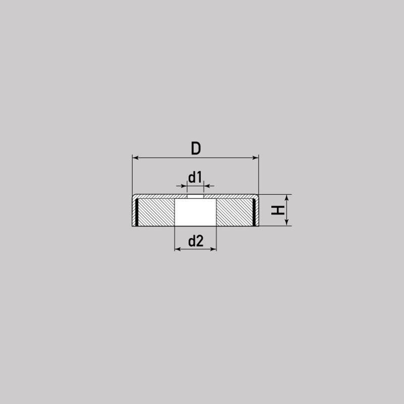 Versione piatta con cil. Foro passante - immagine 2