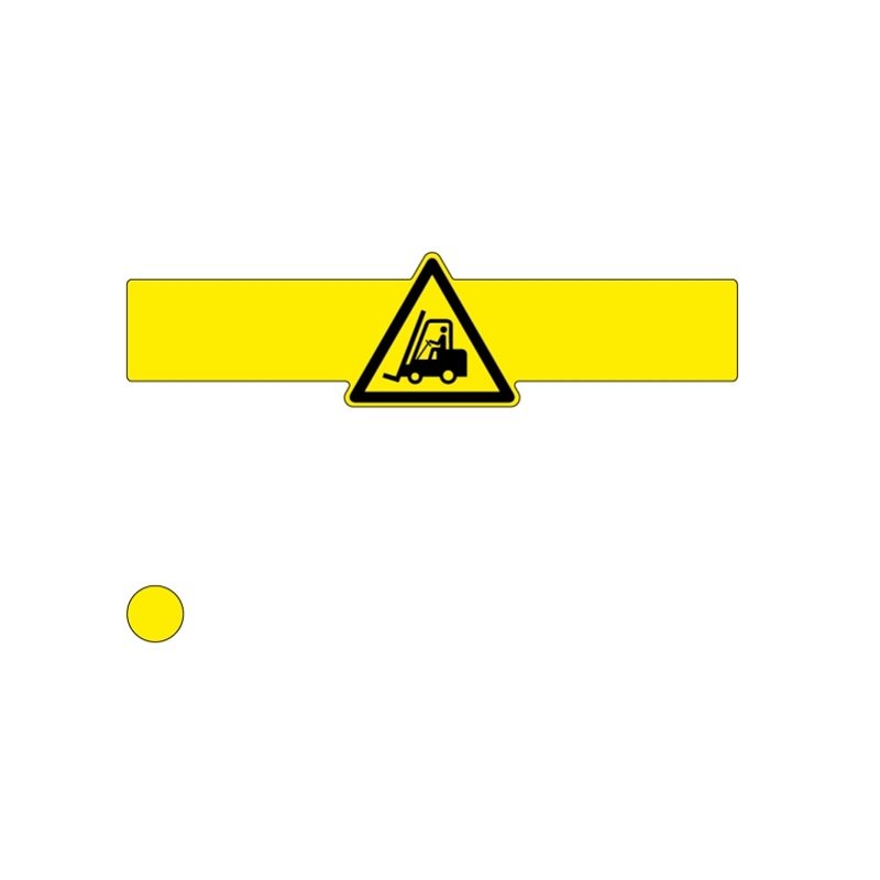 WT-5110 Marcatura a pavimento Strisce pedonali a striscia singola "Attenzione carrelli elevatori", PVC - immagine 3