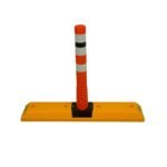 Soglia guida per parcheggio marciapiede arancione