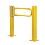 Cancello a battente con terminale, ringhiera di sicurezza modulare