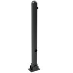 Palo pieghevole, per fissaggio con tasselli, con serratura triangolare, con base di supporto 100 x 150 mm