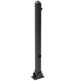 Palo pieghevole, per fissaggio con tasselli, con serratura triangolare, con base di supporto 100 x 150 mm