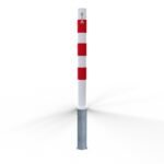 Pali di barriera Tubo in acciaio Ø 76 x 2,6 mm Removibili, con serratura a cilindro Euro