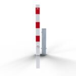 Paletti di sicurezza Tubo in acciaio 70 x 70 mm Amovibili, con meccanismo di blocco triangolare