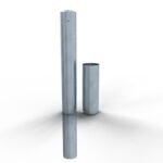 Dissuasore di sicurezza Tubo in acciaio Ø 152 x 3,2 mm Amovibile Senza serratura