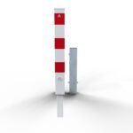 Posti barriera Tubo in acciaio 100 x 100 x 3 mm Fisso, da fissare con tasselli