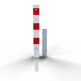 Posti barriera Tubo in acciaio 100 x 100 x 3 mm Fisso, da fissare con tasselli