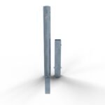 Pali di barriera Tubo in acciaio Ø 89 x 2,9 mm Removibili, con serratura a cilindro profilato