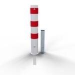 Dissuasore di sicurezza Tubo in acciaio Ø 152 x 3,2 mm Amovibile Con serratura triangolare o cilindro profilato