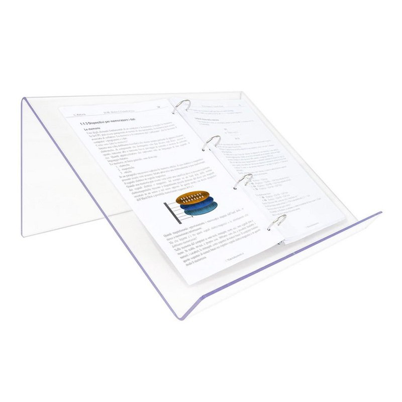 Leggio da tavolo con anelli in plexiglass