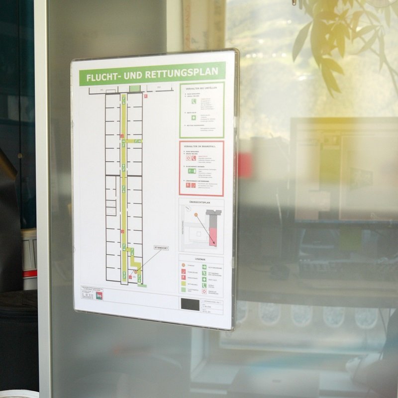 Porta documenti da parete con biadesivo trasparente A3|A4|A5|A6|A7|A8|