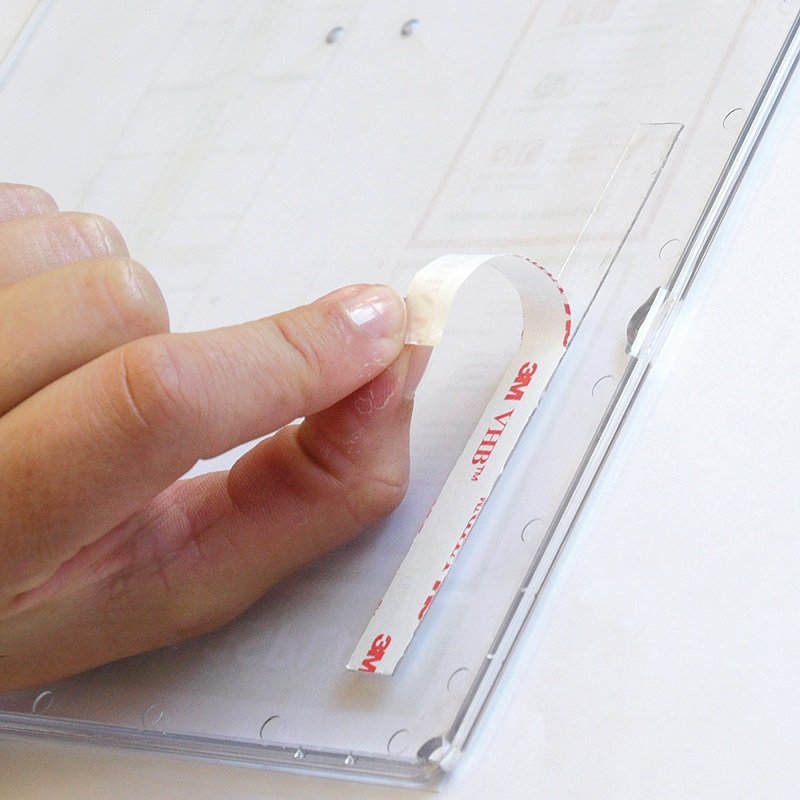 Porta documenti da parete con biadesivo trasparente A3|A4|A5|A6|A7|A8| - immagine 2