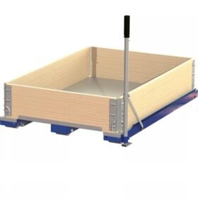 Telaio di fissaggio con base in acciaio e base centrale per cassetti a pavimento