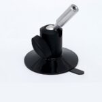 Ventosa Ø 75 mm, nera – con snodo sferico avvitato Ø 30x38 mm – filettatura interna M6