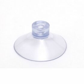 Ventosa Ø 35 mm, trasparente – con foro Ø 3 mm x 6 mm di profondità + sottosquadro