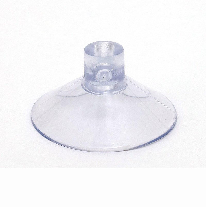 Ventosa Ø 40 mm, trasparente – con foro trasversale Ø 6 mm