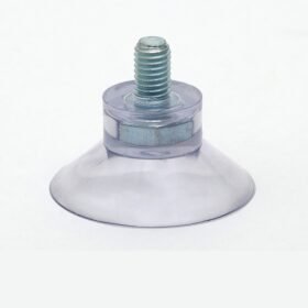 Ventosa Ø 45 mm (versione sottile), trasparente – filetto M8 x 12 mm lunghezza