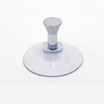 Ventosa Ø 50 mm, trasparente – con gancio cromato avvitato