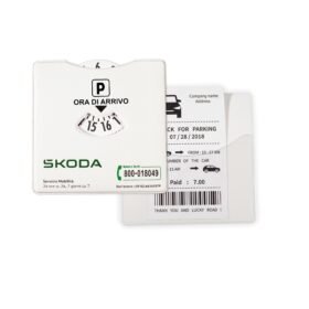 Disco orario quadratoTam con taschina e stampa standard*